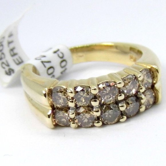 1.40 ct Brown DIAMOND 10KY Gold Ring w/Certificate - Picture 5 of 8